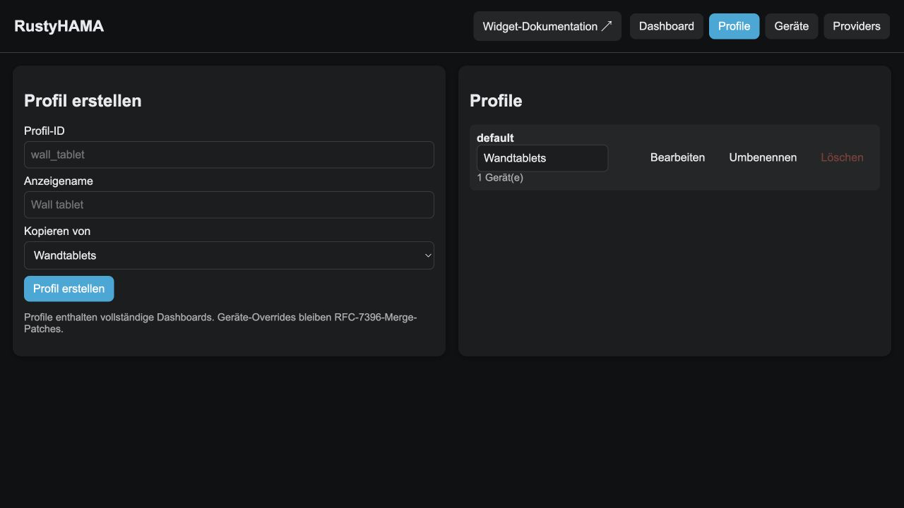 RustyHAMA profile management